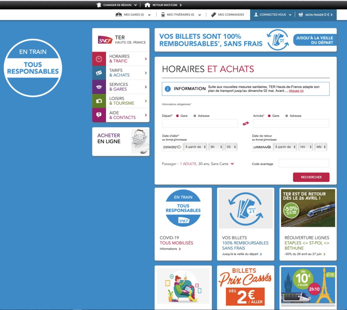 Un abonnement aux TER Nord adapté aux besoins du télétravail ! Un abonnement aux TER Nord adapté aux besoins du télétravail !